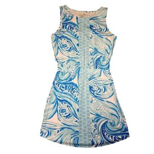 Lilly Pulitzer Blue and White Mini Dress